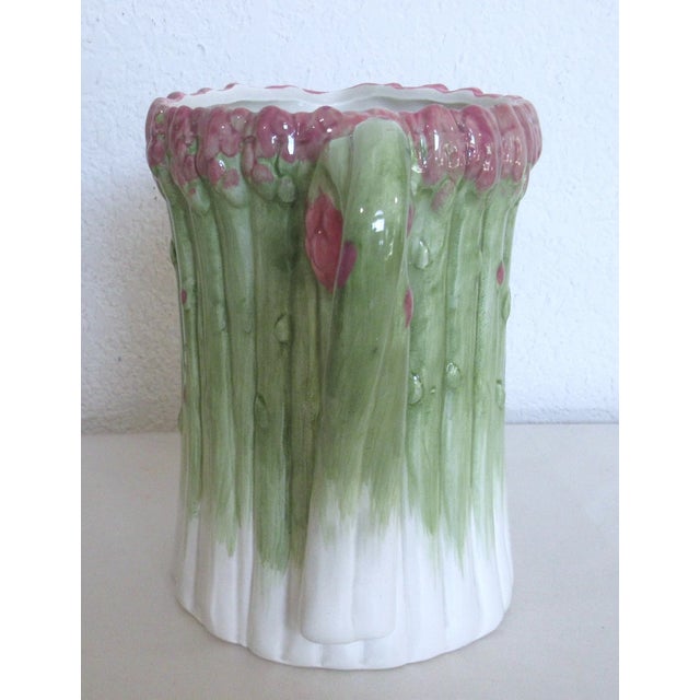 Fitz and Floyd Vintage Mid-Century Modern Fitz Floyd Asparagus Pitcher For Sale - Image 4 of 6