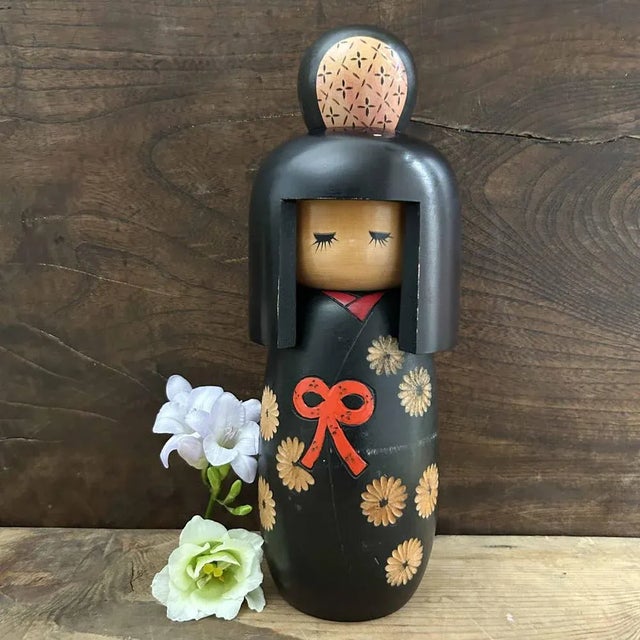 Mid-Century Modern Vintage Sosaku Kokeshi Doll by Miyashita Hajime, Japan, 1970s For Sale - Image 3 of 8