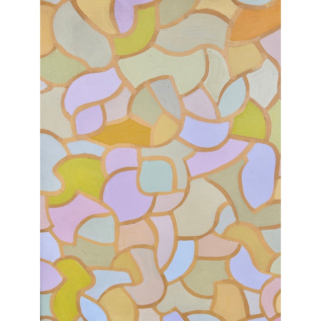 Abstract Vintage 1980s New York School Geometric Abstract Painting Large Patricia Sloane For Sale - Image 3 of 9