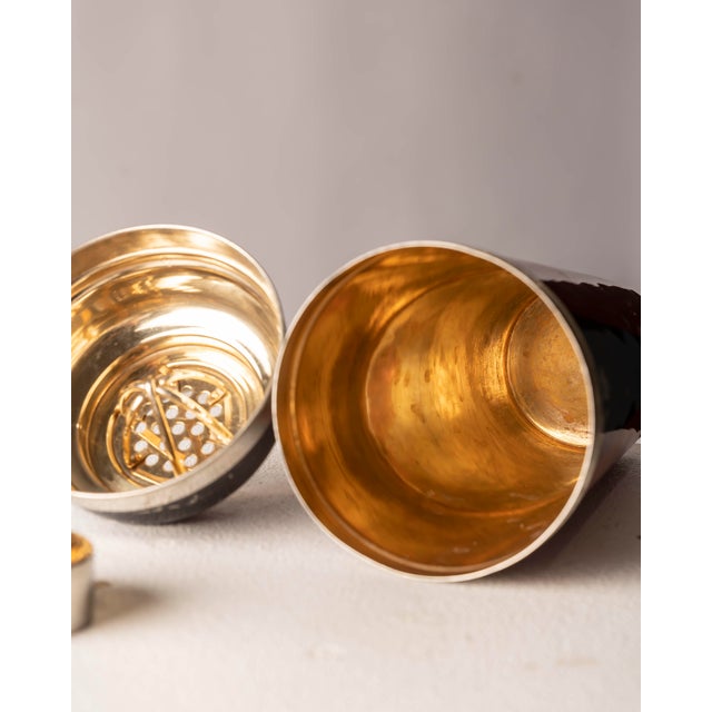 Black Art Deco Cocktail Shaker in the style of Jean Dunand, 1940 For Sale - Image 8 of 10
