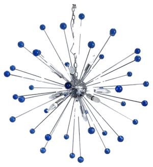 Blue Star Murano Glass Sputnik Chandelier by SimoEng