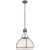 Gracie Large Dome Pendant in Bronze with White Glass Designer: Chapman & Myers Canopy: 5.25" Round Mounting: Chain Shade...