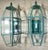 Exquisite Pair of Vintage Solid Brass Hexagonal Wall Lanterns For Sale - Image 10 of 17