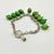 1980s Vintage Southwestern Navajo Americana Carico Lake Sterling & Green Turquoise Beaded Bracelet - 7" For Sale - Image 9 of 12