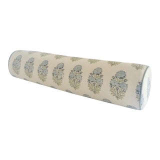 Lisa Fine Mughal Flower Bolster Pillow For Sale
