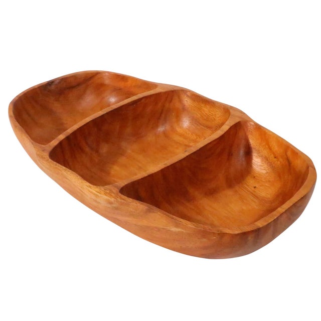 Mid Century Organic Modern Carved Wood Serving Bowl C 1950/70's For Sale In New York - Image 6 of 7