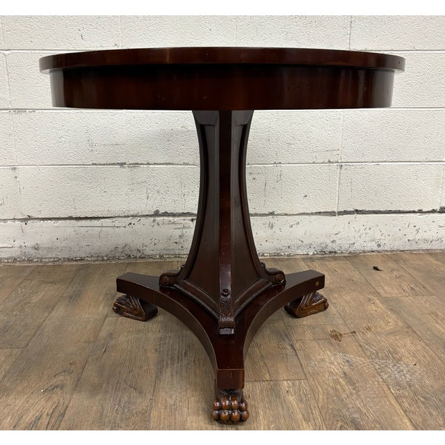 Alfonso Marina Biedermeier Regency Directoire Style Fruitwood Center Lamp Table For Sale - Image 15 of 18