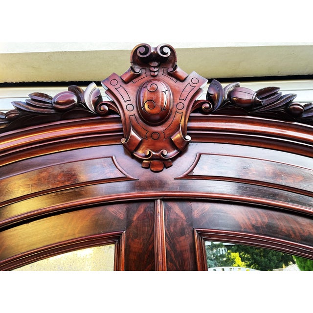 French Palace Wardrobe in Mahogany, 1860 For Sale - Image 5 of 18