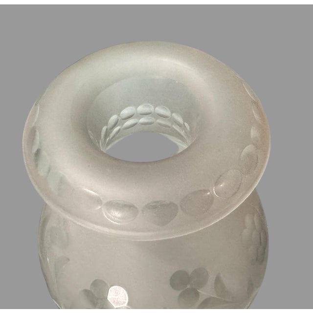 Metal Antique Victorian Gilt Metal Astral Solar Lamp Frosted Grape Etched Shade With Prisms For Sale - Image 7 of 11