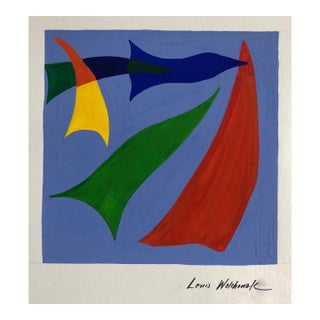 Louis WolchonokEarly Abstract Expressionist Gouache Painting WPA Jewish Artist For Sale