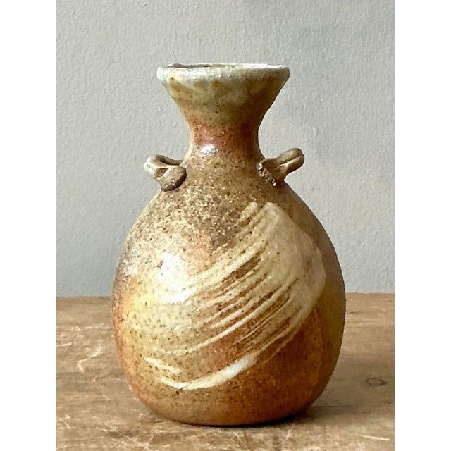 Vintage Boho Original Studio Pottery Vase For Sale - Image 12 of 12