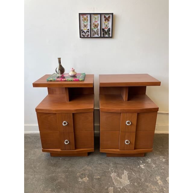 Kent Coffey Restored Pair of "Titan" Nightstands by Kent Coffey For Sale - Image 4 of 12