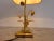 Metal Vintage Brass Flower Table Lamp attributed to Massive, 1970s For Sale - Image 7 of 12