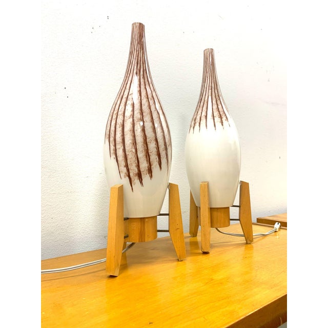 1960s Mid-Century Czechoslovak Table Lamps, 1960s, Set of 2 For Sale - Image 5 of 11