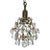 Classic Polished Brass Window Light With Crystals For Sale