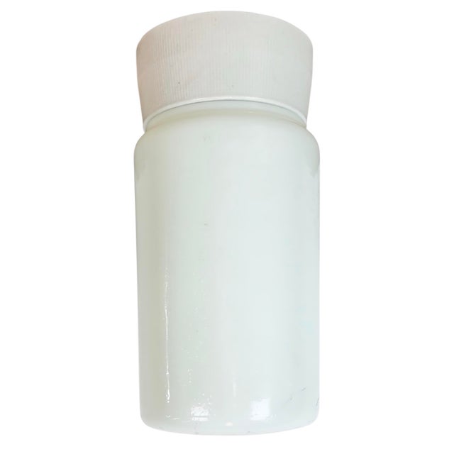 Vintage White Porcelain Ceiling Light with Milk Glass, 1970s For Sale - Image 14 of 14