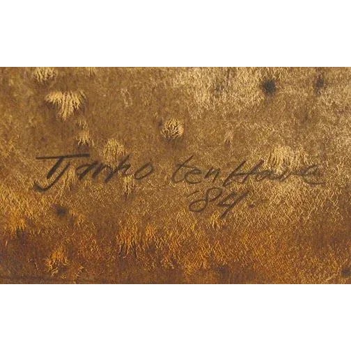 Realism Tjarko Ten Have "Man Peeking Around Corner" Original Watercolor and Colored Pencil Drawing Framed, 1984 For Sale - Image 3 of 4