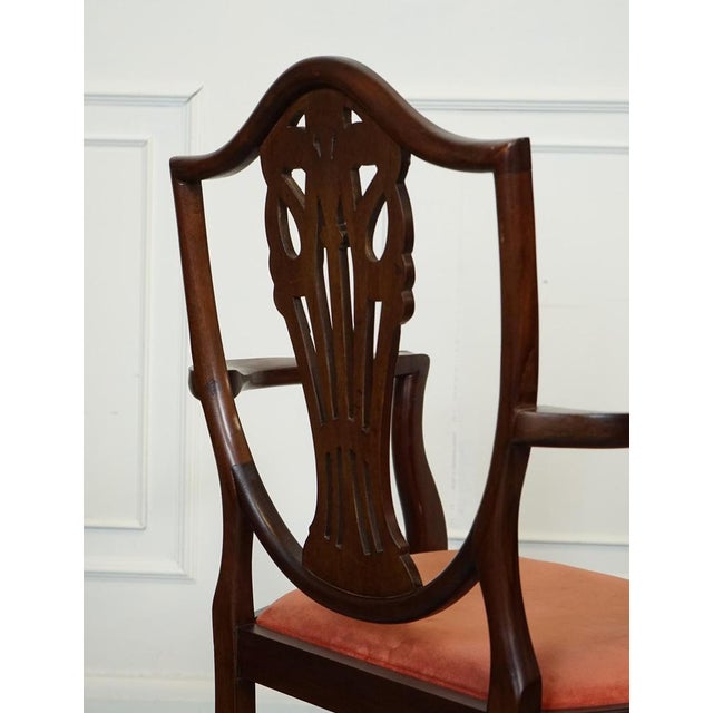 Set of Victorian Hepplewhite Carver Hallway Side Chairs For Sale - Image 13 of 18