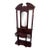 Antique Mahogany Hall Tree With Oval Mirror For Sale