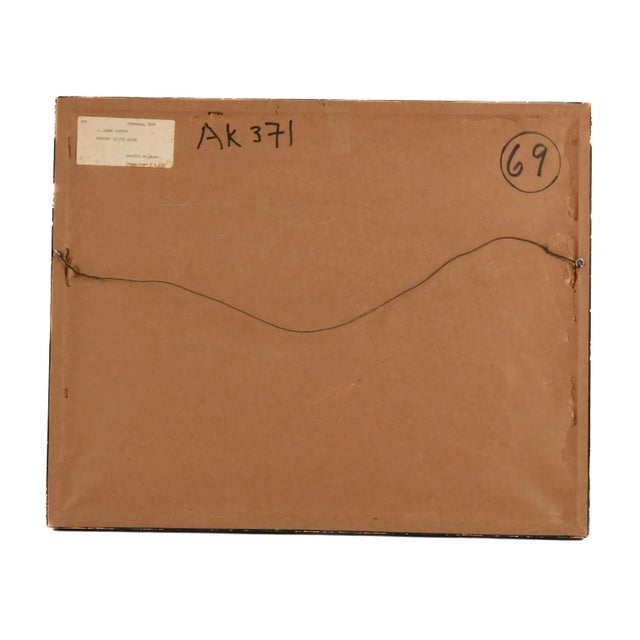 Late 20th Century Framed J. Akston "Mystery in the Skies 1974" Acrylic on Paper For Sale - Image 5 of 10