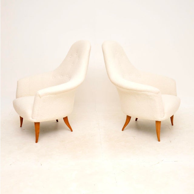 1960s Vintage Swedish Lounge Chairs attributed to Kerstin Horlin Holmquist for Nordiska Kompaniet, 1960s, Set of 2 For Sale - Image 5 of 9