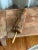 Japanese antique painted paper umbrella with bamboo holder. Some rips in the paper shown in photos. Works well for a...