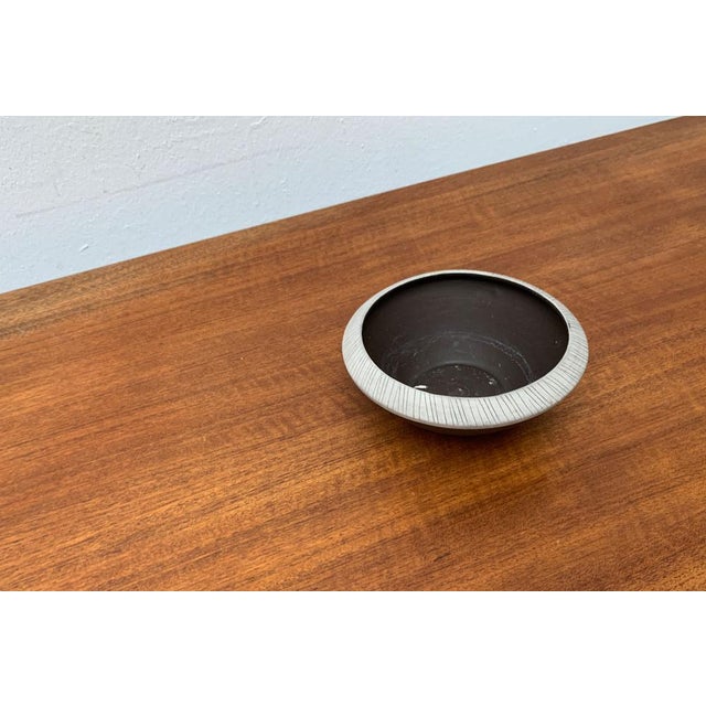 Mid-Century Modern Mid-Century German Pottery Minimalist Bowl, 1960s For Sale - Image 3 of 15