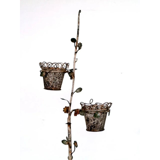 Ivory Art Deco Iron Vase Stand, 1950s For Sale - Image 8 of 9