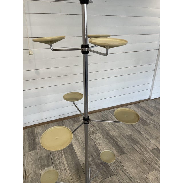Silver A- 357 Vintage Plant Stand, Chrome and Plastic +-1965, 1960s For Sale - Image 8 of 11