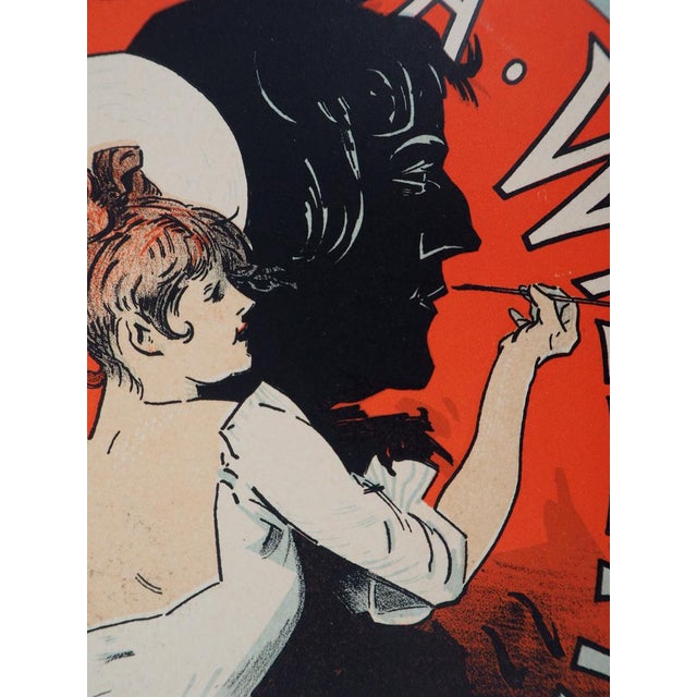 Jules Cheret, Jeune fille peintre, 1897 Lithograph For Sale - Image 7 of 9