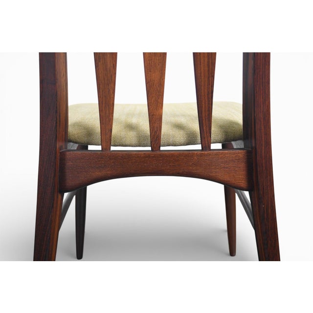 Mid 20th Century Set of Six Nils Koefoed "Eva" Highback Dining Chairs in Rosewood For Sale - Image 11 of 18