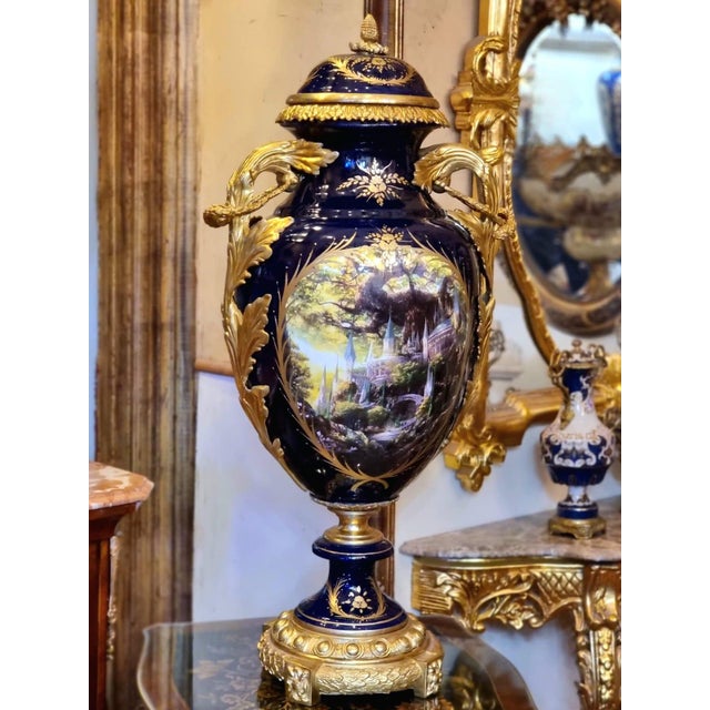 Elevate your interior with this exquisite French-style porcelain vase, a timeless decorative piece designed to bring...