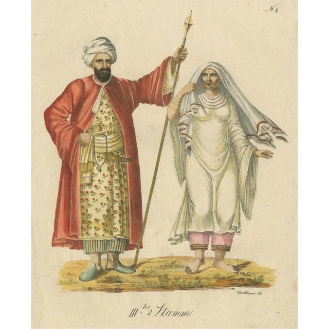 Brodtmann, IIIter Stamm Arab Costumes, Lithograph, 1816 For Sale - Image 10 of 10