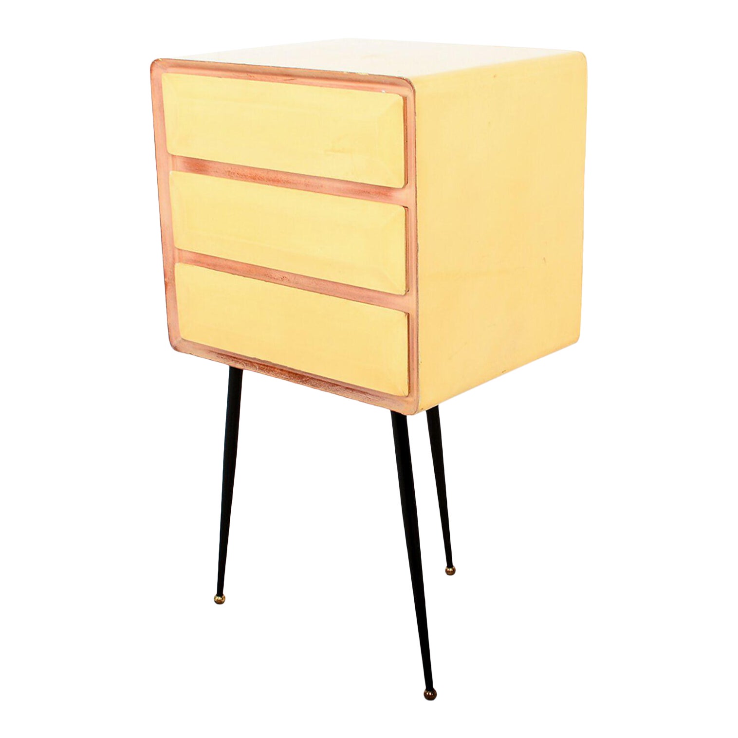 Mid Century Modern Borsani Style Vintage Office Desk Filing Cabinet Chairish