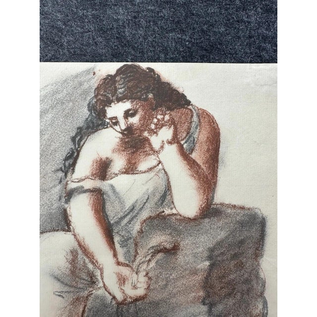 After Pablo Picasso, Woman at the Fountain, 1921, Chalk on Paper For Sale - Image 4 of 13