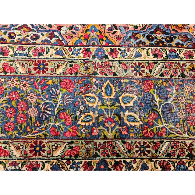 Vintage Oversized Persian Kerman Lavar Rug, Hand-Knotted Wool, Tree of Life Pattern, Red & Blue, 11x15 For Sale - Image 9 of 13
