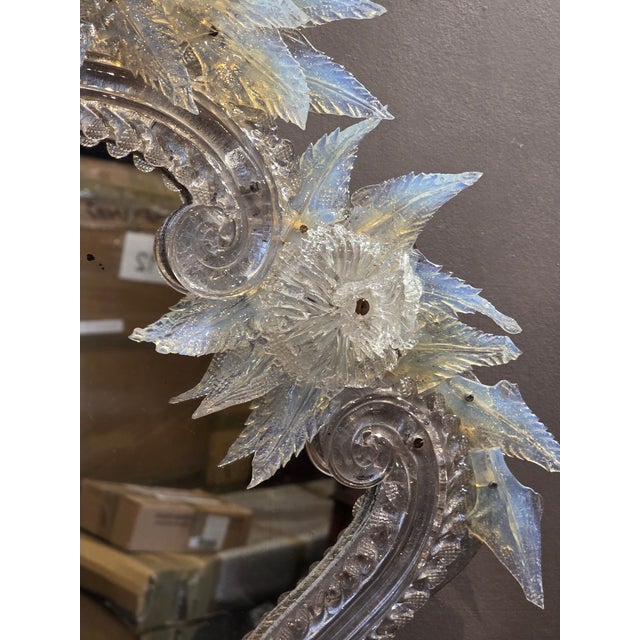 Venetian Mirror in Iridescent Glass, Late 19th Century For Sale - Image 9 of 13