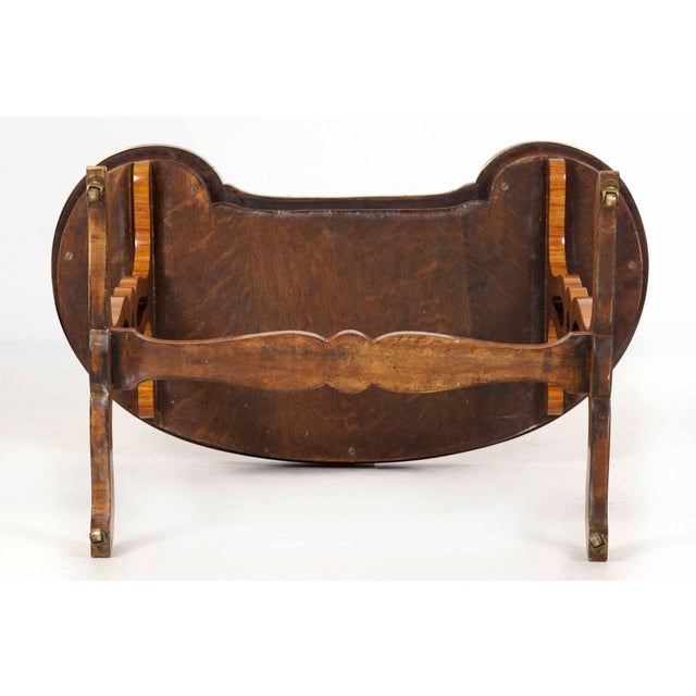 French Marquetry Inlaid 19th Century Writing Table Desk For Sale - Image 18 of 18