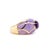 One lady's custom made polished 14K yellow gold, amethyst cocktail ring with a half round shank. The ring is a size 7. The...