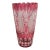 1930s Pink Cut to Clear Vase For Sale