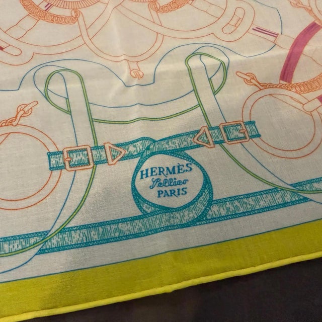 A 21st Century New Hermès Silk Scarf "Eperon D'or" by Henry d'Origny For Sale - Image 11 of 12