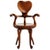 Brown Calvet Armchair in Varnished Oak by Antoni Gaudí For Sale - Image 8 of 8