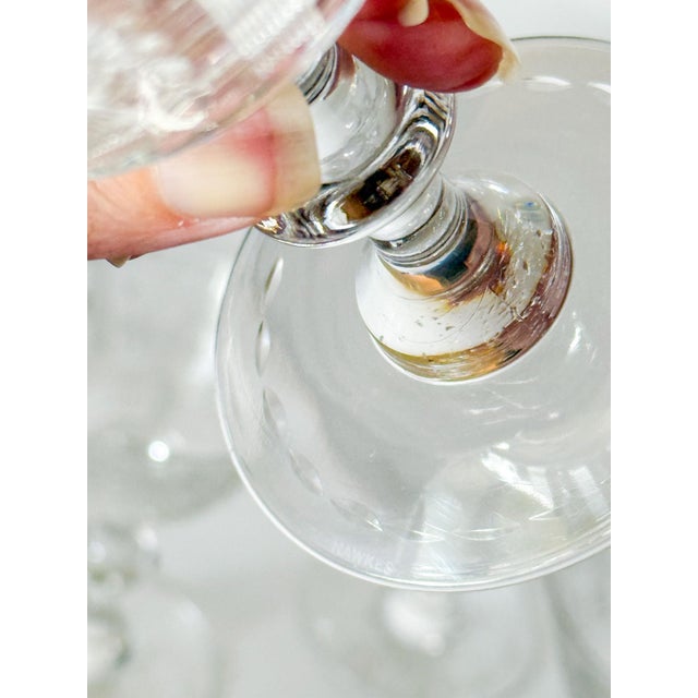 Glass 1940s t.g. Hawkes Cut Crystal Champagne Sherbet Coupes, Set of 10 For Sale - Image 7 of 15