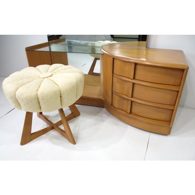 Sculptura Heywood Wakefield Champaign Vanity Set M776 For Sale - Image 11 of 14
