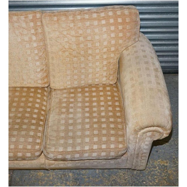 Waldorf 3-Seater Sofa in Gold Checkered Fabric from Duresta For Sale - Image 9 of 11