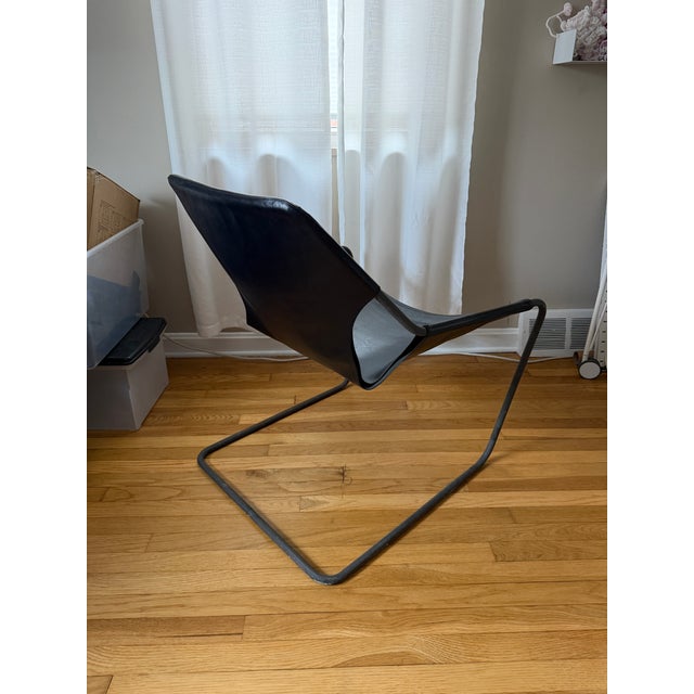Mid-Century Modern Paulo Mendes Da Rocha for Objekto Paulistano Armchair in Black Leather For Sale - Image 3 of 6