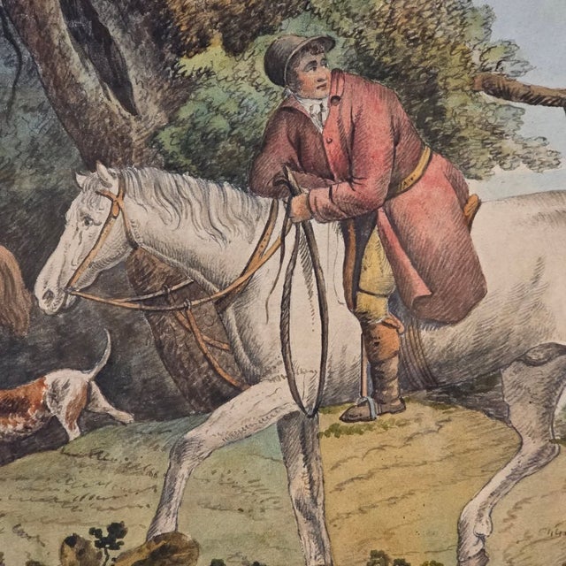 Thomas Hand, Going to Cover, 1800s, Watercolor For Sale - Image 3 of 18