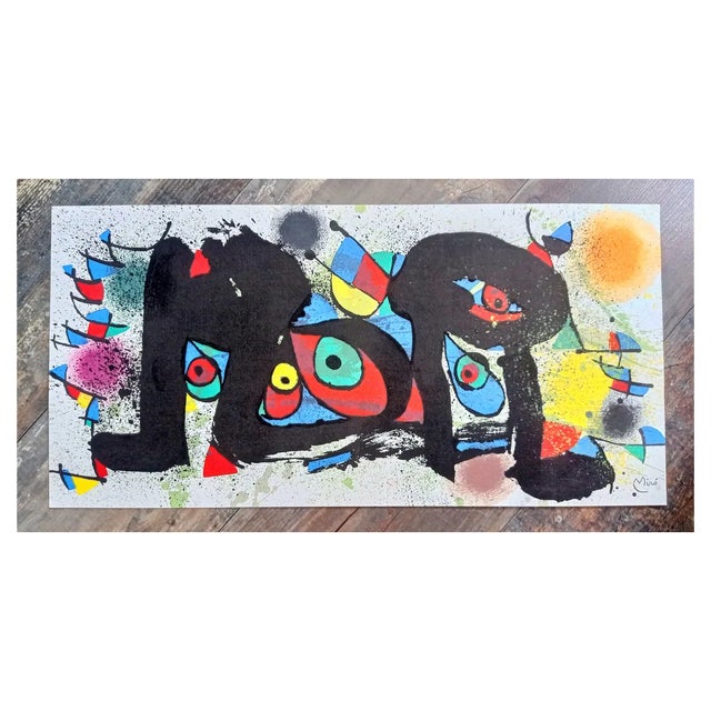 Joan Miro, Sculptures: Les Poussins, Original Lithograph, 1974 For Sale