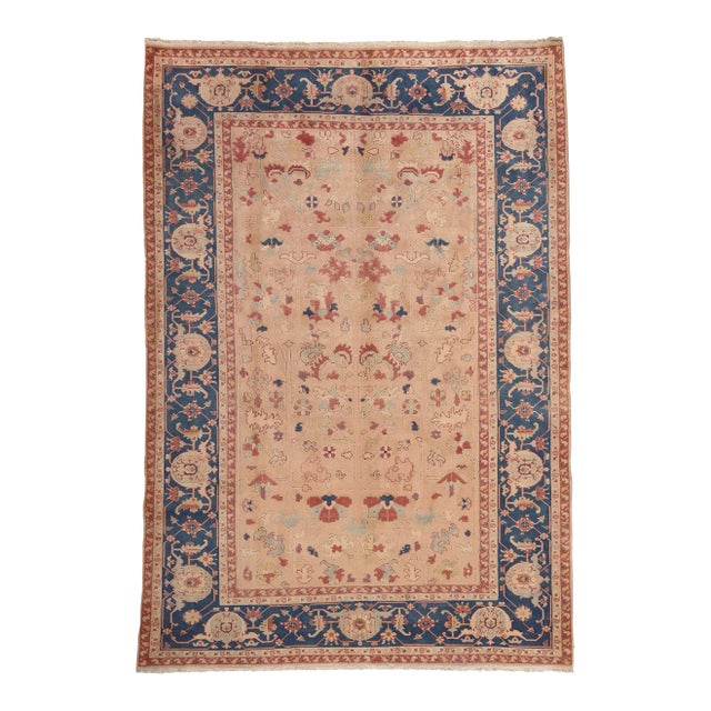 Late 20th Century Vintage Turkish Oushak Rug - 08'08x 12'07 For Sale