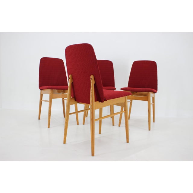 Elm Dining Chairs, Czechoslovakia, 1960s, Set of 4 For Sale - Image 9 of 15